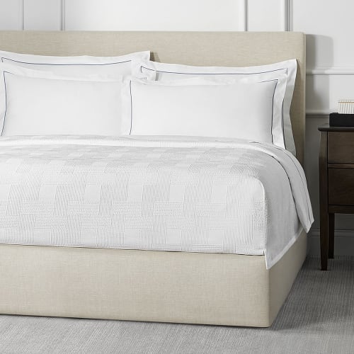 Funda Nórdica Falsa, Interlock, 100% Poliéster Jacquard Puff, Queen 94x95, Blanco